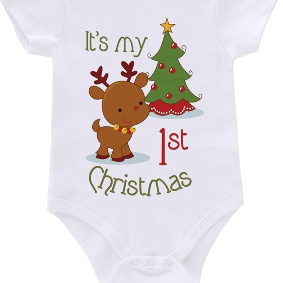 🔥3/$42 w FREE SHIPPING🔥 NWT Infant Baby Letter Print Romper Jumpsuit Outfits - Picture 1 of 8